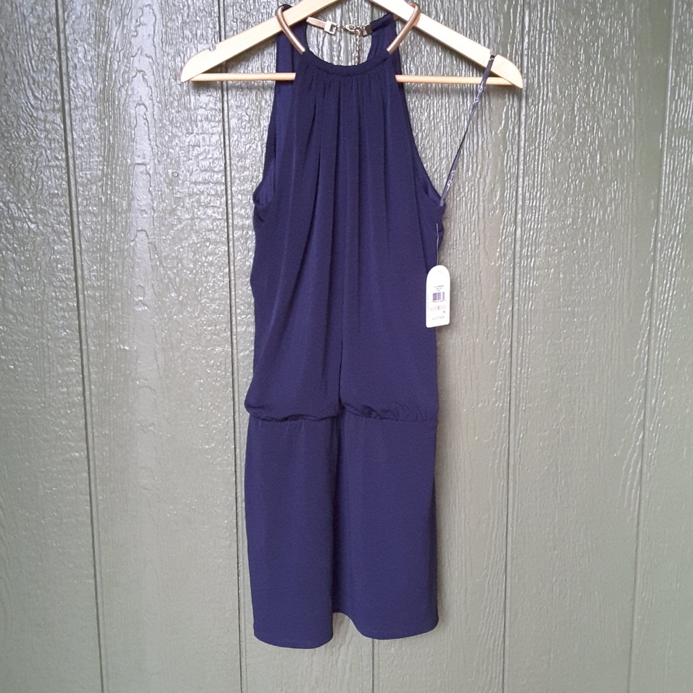 Jessica Simpson navy cocktail dress